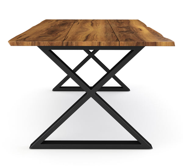 Esstisch Holz ACACIA X-Fuss 200 x 90 cm