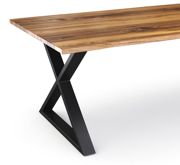 Esstisch Holz ACACIA X-Fuss 200 x 90 cm