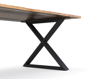 Esstisch Holz ACACIA X-Fuss 200 x 90 cm