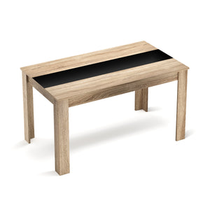 Esstisch ACCENT mit Wendeplatte 140 x 80 cm braun