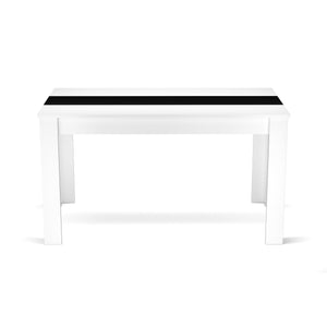 Esstisch ACCENT mit Wendeplatte 140 x 80 cm weiss