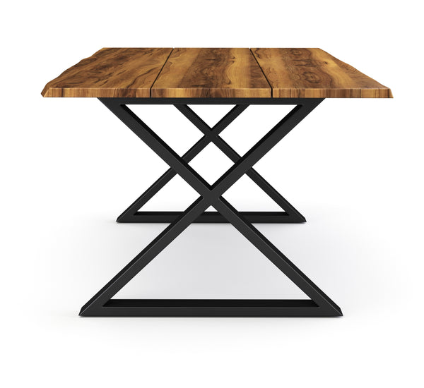 Esstisch Holz ACACIA X-Fuss 160 x 90 cm