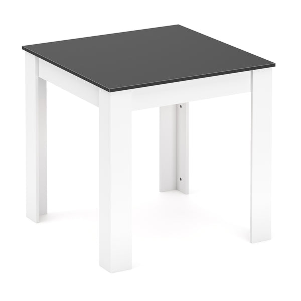 Esstisch CALEB 80 x 80 cm anthrazit/weiss