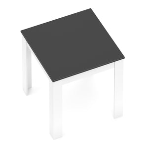 Esstisch CALEB 80 x 80 cm anthrazit/weiss