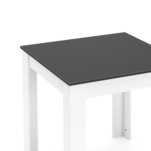 Esstisch CALEB 80 x 80 cm anthrazit/weiss