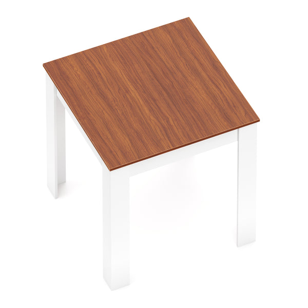 Esstisch CALEB 80 x 80 cm braun/weiss