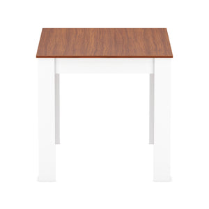 Esstisch CALEB 80 x 80 cm braun/weiss