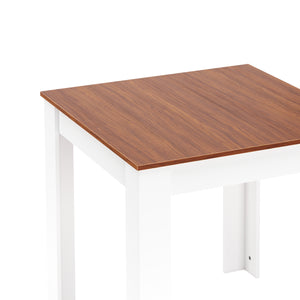 Esstisch CALEB 80 x 80 cm braun/weiss