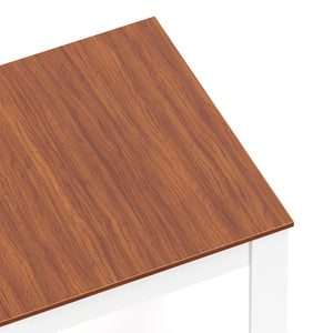 Esstisch CALEB 80 x 80 cm braun/weiss