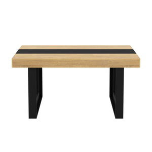 Esstisch CHELSEA 160 x 90 cm hellbraun/schwarz