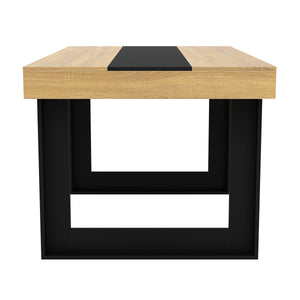 Esstisch CHELSEA 160 x 90 cm hellbraun/schwarz