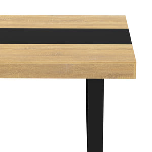 Esstisch CHELSEA 160 x 90 cm hellbraun/schwarz