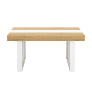 Esstisch CHELSEA 160 x 90 cm hellbraun/weiss