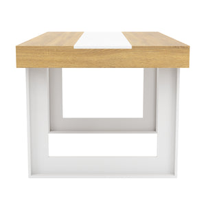 Esstisch CHELSEA 160 x 90 cm hellbraun/weiss