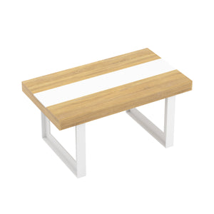 Esstisch CHELSEA 160 x 90 cm hellbraun/weiss