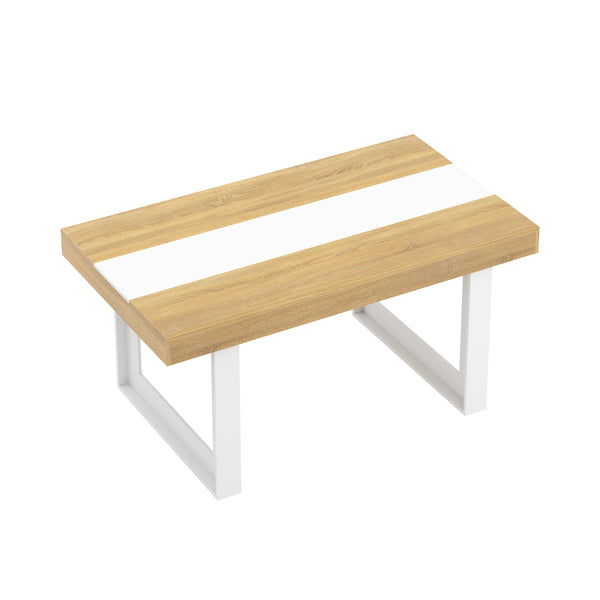 Esstisch CHELSEA 160 x 90 cm hellbraun/weiss