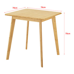 Esstisch Närpes für 2 Personen Bambus 75x70x70cm