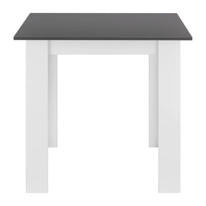Esstisch Algermissen 80x80x76 cm für 4 Personen Dunkelgrau/Weiss