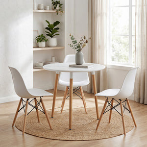 Esstisch GRELIA rund 60 cm weiss/natur