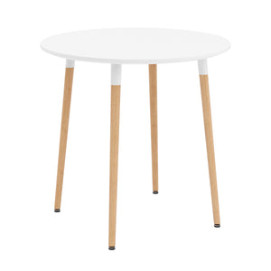 Esstisch GRELIA rund 80 cm weiss/natur