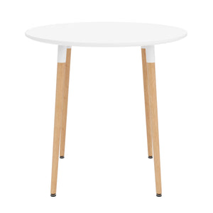 Esstisch GRELIA rund 80 cm weiss/natur