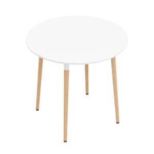 Esstisch GRELIA rund 80 cm weiss/natur