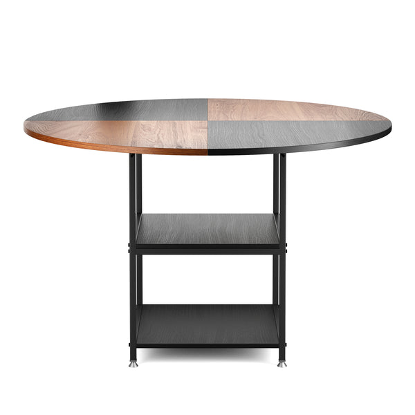 Esstisch GUSTAW rund 120 cm braun/schwarz