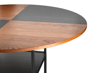 Esstisch GUSTAW rund 120 cm braun/schwarz