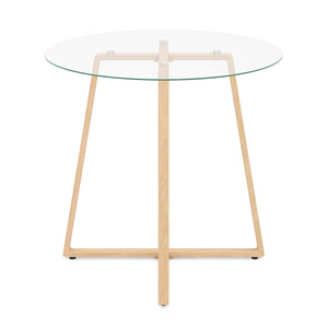 Esstisch Glas CRESSIDA rund 80 cm braun