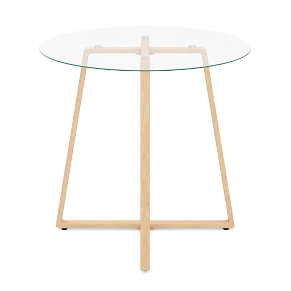 Esstisch Glas CRESSIDA rund 80 cm braun