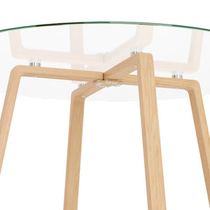 Esstisch Glas CRESSIDA rund 80 cm braun