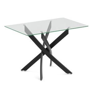 Esstisch Glas ECLIPSE 110 x 70 cm schwarz