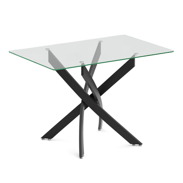 Esstisch Glas ECLIPSE 110 x 70 cm schwarz