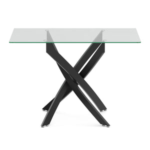 Esstisch Glas ECLIPSE 110 x 70 cm schwarz