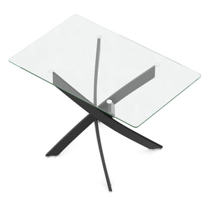 Esstisch Glas ECLIPSE 110 x 70 cm schwarz