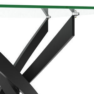 Esstisch Glas ECLIPSE 110 x 70 cm schwarz
