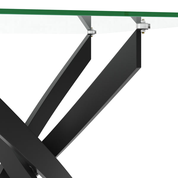 Esstisch Glas ECLIPSE 110 x 70 cm schwarz