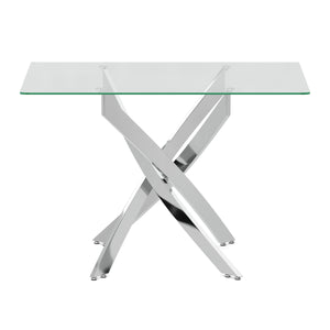 Esstisch Glas ECLIPSE 110 x 70 cm silber