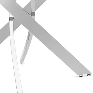 Esstisch Glas ECLIPSE 110 x 70 cm silber