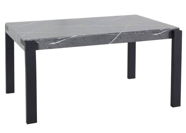 Esstisch JAM-L53 Industrial 140x80cm Marmor-Optik grau