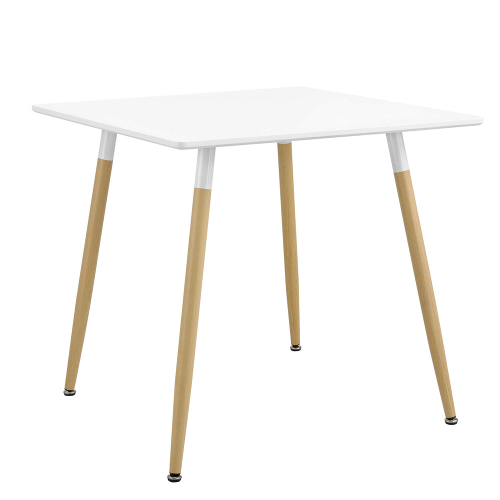 Table de salle à manger Hessen 80x80x74 cm Blanc mat