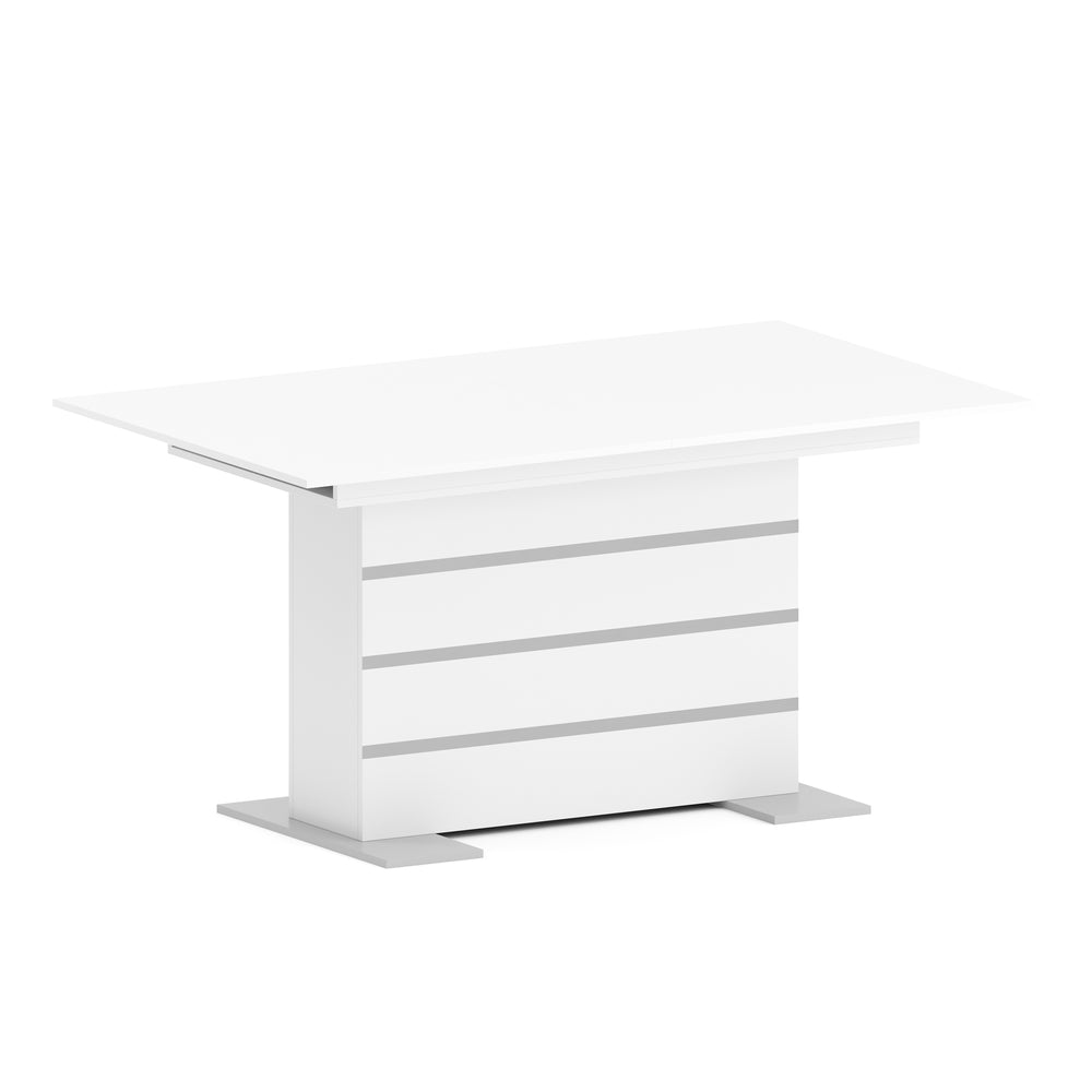 Table de salle à manger extensible ALBUS 150/200 x 90 cm blanche