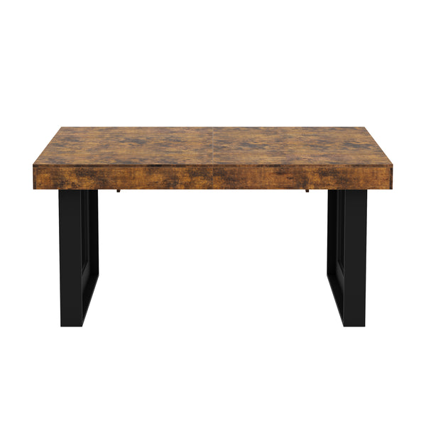 Esstisch ausziehbar CHELSEA 160/200 x 90 cm braun/schwarz