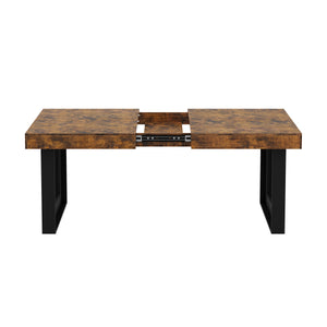 Esstisch ausziehbar CHELSEA 160/200 x 90 cm braun/schwarz