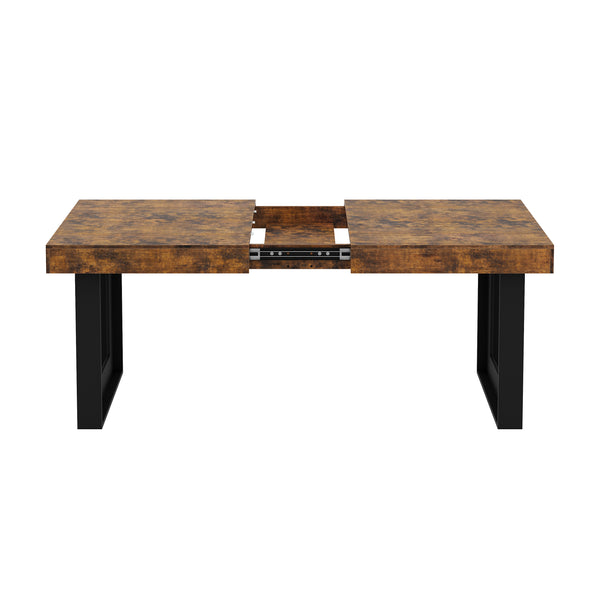 Esstisch ausziehbar CHELSEA 160/200 x 90 cm braun/schwarz