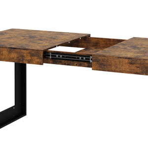 Esstisch ausziehbar CHELSEA 160/200 x 90 cm braun/schwarz