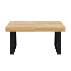 Esstisch ausziehbar CHELSEA 160/200 x 90 cm hellbraun/schwarz