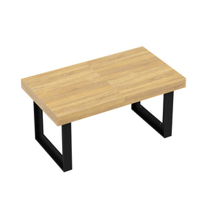 Esstisch ausziehbar CHELSEA 160/200 x 90 cm hellbraun/schwarz