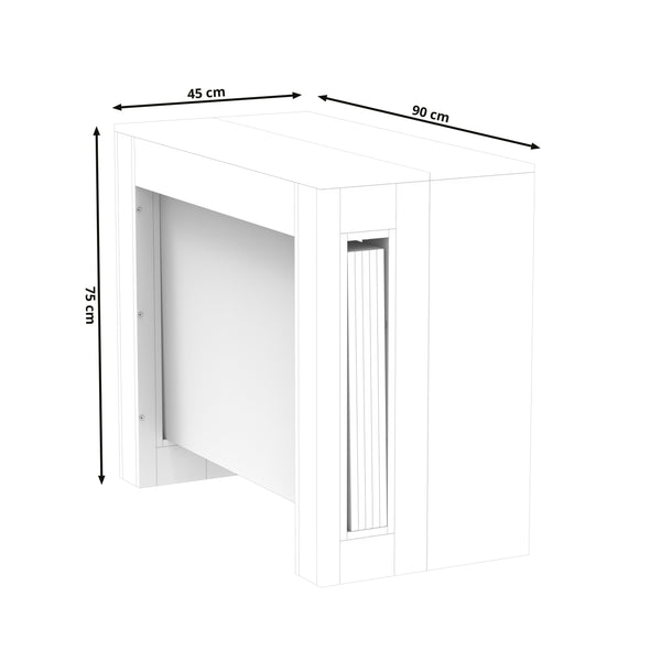 Esstisch ausziehbar GRAND 45/305 x 90 cm weiss