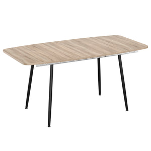 Esstisch ausziehbar HOBRO 120/160 x 80 cm braun/schwarz
